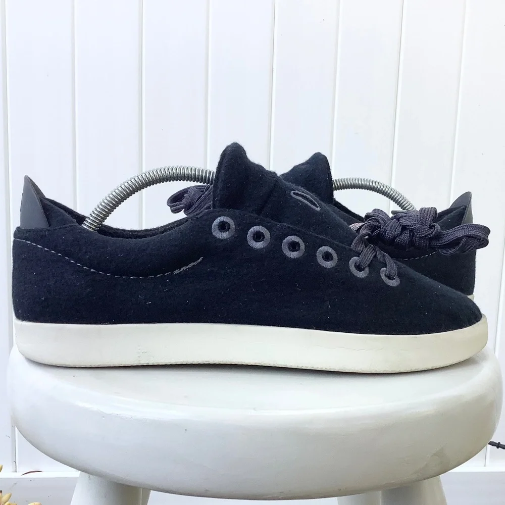 Mens Sz 9 USED ALLBIRDS Tree Pipers Running Shoes 1020 NV1 7.1KG Black/White - Picture 2 of 12